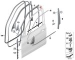 Ori BMW F15 X5 F85 X5M karet channel kaca Window Guide DEPAN KANAN - Image 4