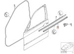 Original BMW E46 Sedan Pelipit Dalam Karet Jendela Pintu DEPAN KIRI - Image 6