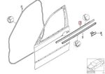 Original BMW E46 Weatherstrip Lis Pelipit Kaca Hitam Pintu Depan KIRI 51338194707 - Image 5