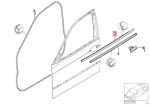 BMW E46 Chrome Outer Pelipit Karet Seal Jendela Pintu DEPAN KIRI - Image 4