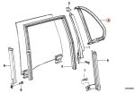 Original BMW E30 Seal Karet Segitiga Kaca Quarter Pintu Belakang KIRI - Image 5