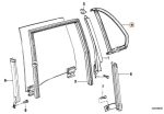 Original BMW E30 Seal Karet Segitiga Kaca Quarter Pintu Belakang KANAN - Image 4