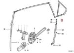 Ori BMW E36 Seal Karet Segitiga Kaca Quarter Pintu Belakang KANAN - Image 5