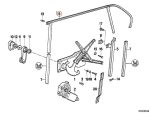 Original BMW E34 karet channel kaca Window Guide - BELAKANG KIRI - Image 5