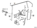 Original BMW E34 karet channel kaca Window Guide - BELAKANG KANAN - Image 5