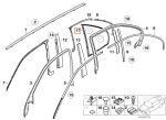 Original BMW E39 Rubber Seal Karet Lis Kaca 1/4 Samping Belakang KIRI - Image 5