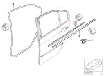 Original BMW E46 Sedan Pelipit Dalam Karet Kaca Pintu Belakang KANAN - Image 5