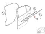 BMW E46 Chrome Outer Karet Seal Pelipit Jendela Pintu Belakang KIRI - Image 5
