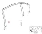 BMW E46 Karet Seal Bingkai Dalam Kaca Pintu Belakang KANAN 51348212524 - Image 5