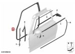 Original MINI F56 Edge Protector Karet Seal Body Pintu Depan KANAN