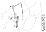 Original BMW E53 X5 Clip Regulator Power Window Kaca Pintu Belakang - Image 4