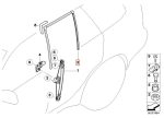 Original BMW E53 X5 Karet Channel Kaca Window Guide - BELAKANG KIRI