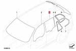 Original BMW E70 X5 Kaca Pintu Belakang KIRI 51357137023 - Image 4
