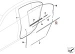 Ori BMW F02 Pelipit Kaca Lis Chrome Pintu Belakang KANAN 51357179122 - Image 3
