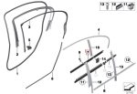 Original BMW F10 Pelipit Kaca Dalam Karet Seal Pintu BELAKANG KIRI - Image 3