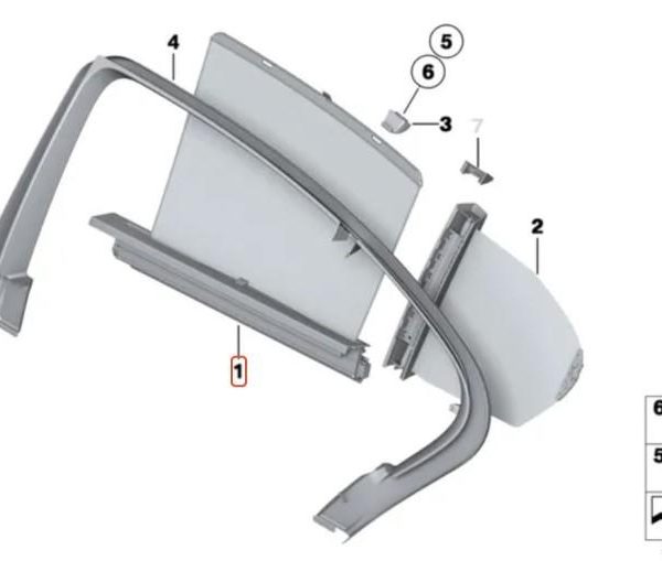 Original BMW F10 Roller Sun Blind Tirai Matahari Pintu Belakang Kiri