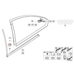 BMW E46 Coupe Karet Kaca Samping Belakang Pilar B KANAN 51365A097A4