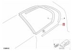 Original BMW E53 X5 Pelipit Kaca Luar Karet Seal Kaca Mati BELAKANG KANAN 51368402588 - Image 5