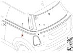 MINI R56 Lis Chrome Pelipit Karet Luar Kaca Samping Belakang KIRI - Gambar 6