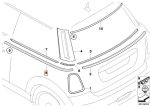 MINI R56 Lis Chrome Pelipit Karet Luar Kaca Samping Belakang KANAN - Gambar 6
