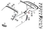 BMW E89 Z4 Outer Weatherstrip Pelipit Karet Seal Jendela Quarter KANAN