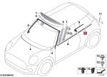 MINI Cooper R57 Cabrio Seal Karet Chrome Pelipit Samping Belakang KIRI - Image 5