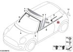 MINI Cooper R57 Cabrio Seal Karet Chrome Pelipit Belakang KANAN - Image 5