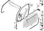 Original BMW F32 F82 M4 Coupe Trim Panel Pilar B Belakang Pintu KIRI - Gambar 5
