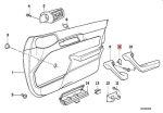 Original BMW E30 Door Trim Blank Switch Cover Tombol Pintu Kiri Black - Image 5