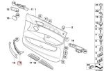Original BMW E70 X5 E71 X6 Trim Handle Dalam Pintu Kiri Savanna Beige 51416969403 - Image 5