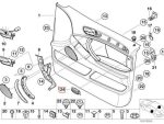 Original BMW E53 X5 Trim Tutup Airbag Pintu Depan Grey 51417004437 - Image 5