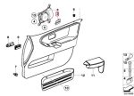 Original BMW E36 Z3 Penutup Cover Airbag Pintu Depan KIRI - Grey / Abu - Gambar 4