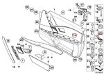 Original BMW E60 E61 Trim Cover Tutup Airbag Pintu Beige 51417076807 - Image 4