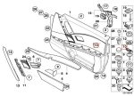 Original BMW E60 E61 Trim Tutup Airbag Pintu Black 51417076810 - Image 5
