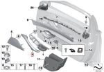 Original BMW F10 F11 Handle Pegangan Penutup Pintu Depan KIRI BLACK - Image 5