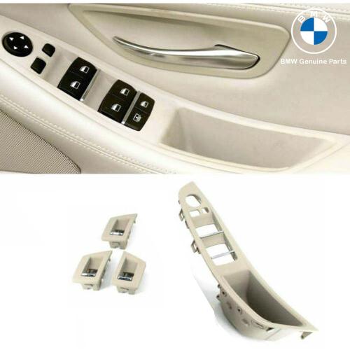 Original BMW F10 Trim Tombol Handle Pintu Depan Belakang Oyster SET