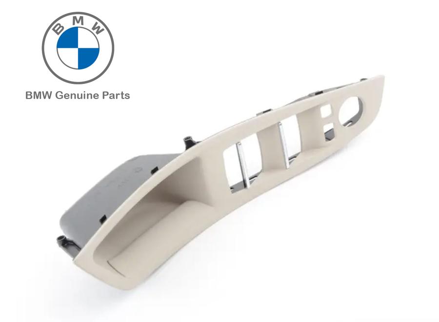 51417225880_A Original BMW F10 Trim Tombol Handle Pintu Depan KANAN Oyster - Image 1