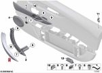 Original BMW E89 Z4 Cover Interior Handle Pintu Walnuss KIRI - Image 4