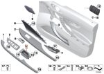 Original BMW F06 Gran Coupe Handle Pintu Interior DEPAN Kanan - Hitam - Image 5