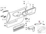 Original BMW E36 Handle Pegangan Pintu Dalam Depan KANAN - Hitam - Gambar 5