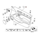 Original BMW E46 Door Trim Blank Switch Cover Tombol Pintu Kiri Hitam - Gambar 5