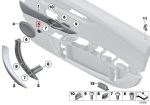 Original BMW E89 Z4 Cover Tutup Baut Interior Handle Pintu - KIRI