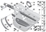 BMW F25 X3 F26 X4 Handle Pintu Depan / Belakang Hitam Black KIRI - Gambar 5