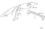 BMW E36 Coupe M3 Pilar C Belakang Interior Hitam KANAN 51432252184 - Gambar 6