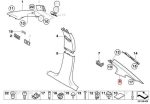 Original BMW E90 Pilar C Belakang Interior Grey / Abu Abu LH KIRI - Gambar 4