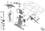 Original BMW F10 Trim Panel Pilar A Interior Hitam / Anthracite KANAN - Image 5