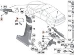 Original BMW F01 F02 Tutup Cover Airbag Pilar A B C Interior Oyster - Image 5