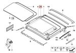 Original BMW E90 E92 Karet Seal Dalam Sunroof Cover Gasket Grey - Image 4
