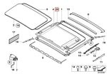 Original BMW E90 E92 Karet Seal Dalam Sunroof Cover Gasket Beige - Image 5