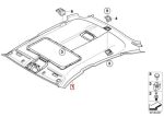 Original BMW E71 X6 Panel Trim Plafon Headliner Beige - Gambar 3